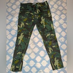 CAbi Multicolor Camouflage Pants with Zipper